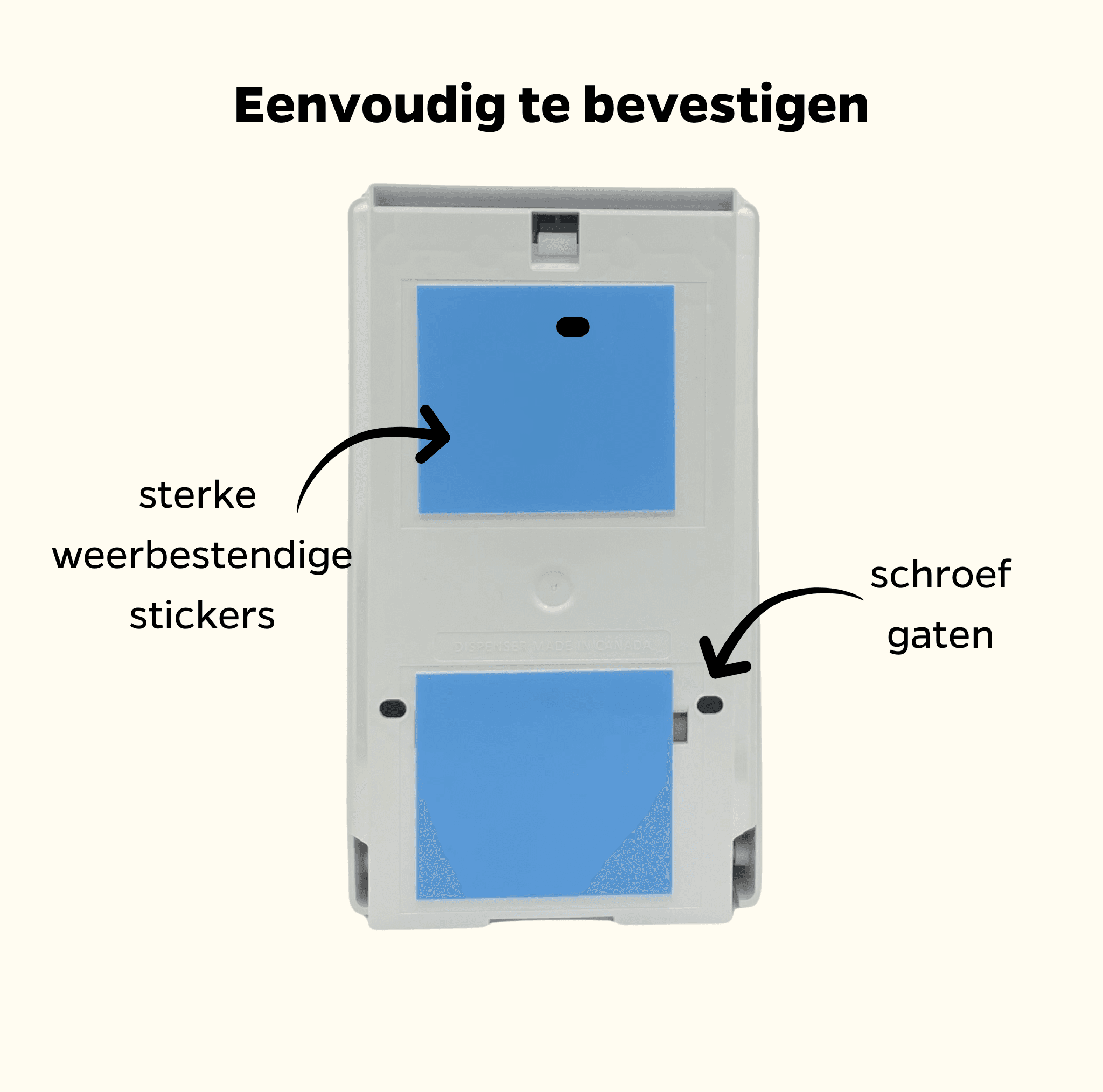 Back of SPF 50 sunscreen dispenser