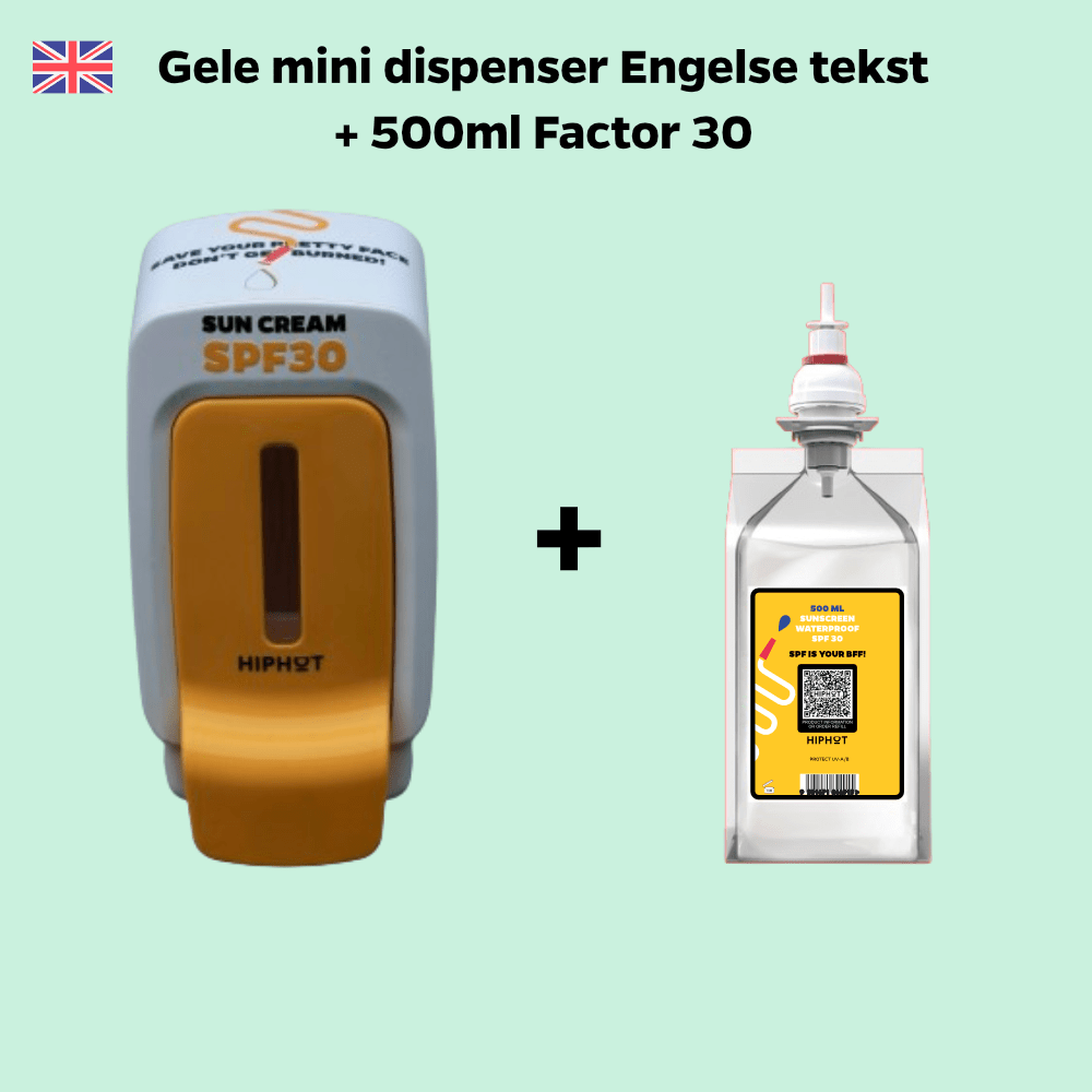 Mini Sunscreen Dispenser with 0.5L SPF 30 Sunscreen