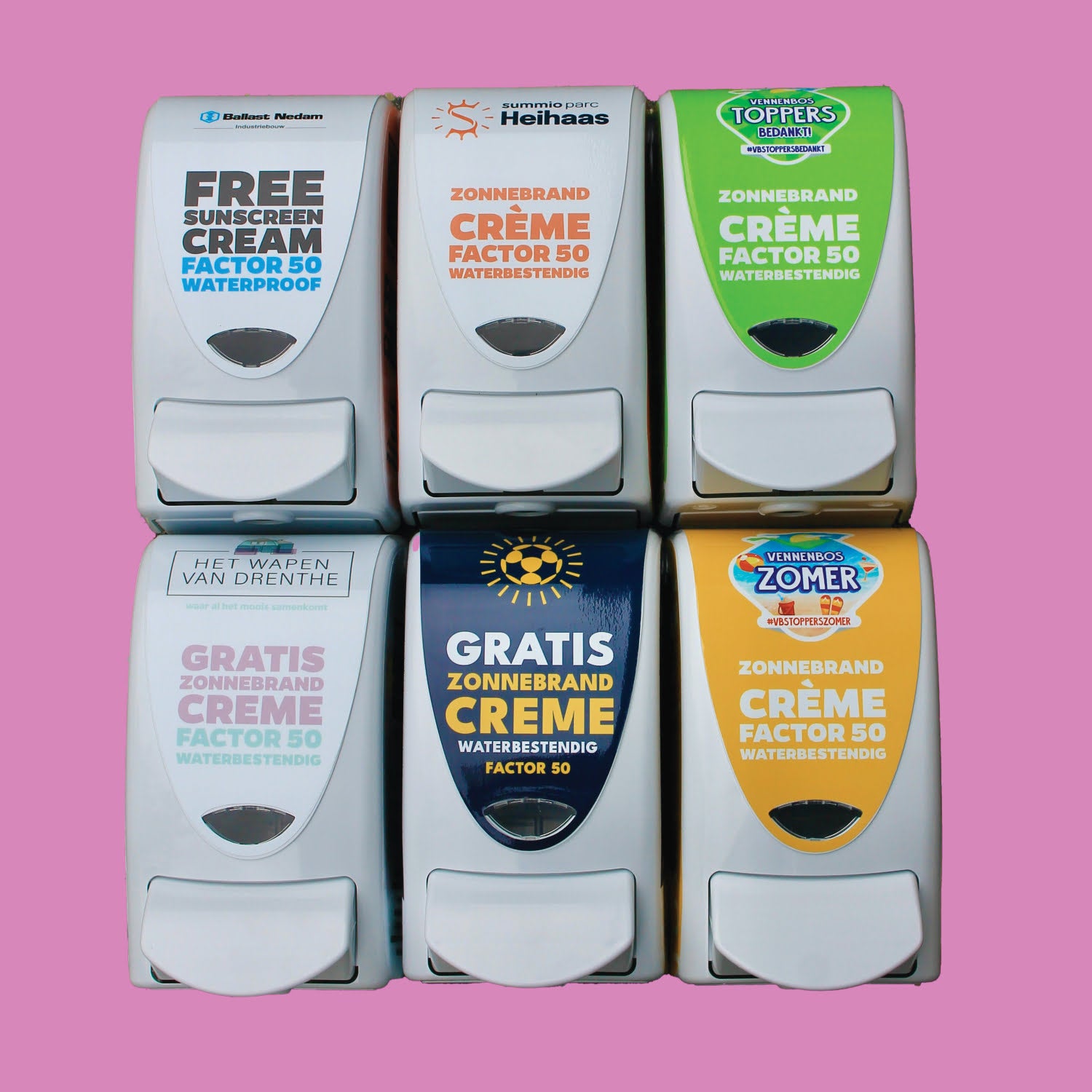 Sunscreen Dispenser Custom Logo SPF 50