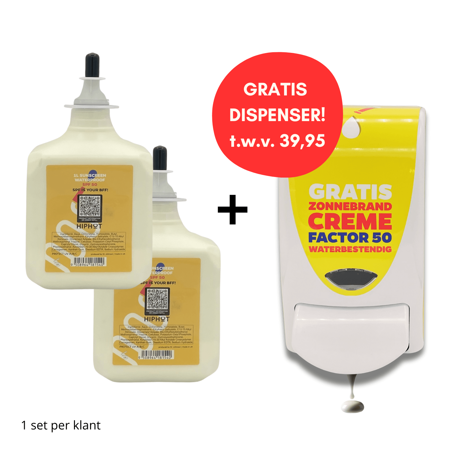 SPF 50 Sunscreen 2L Bundle with Free Dispenser