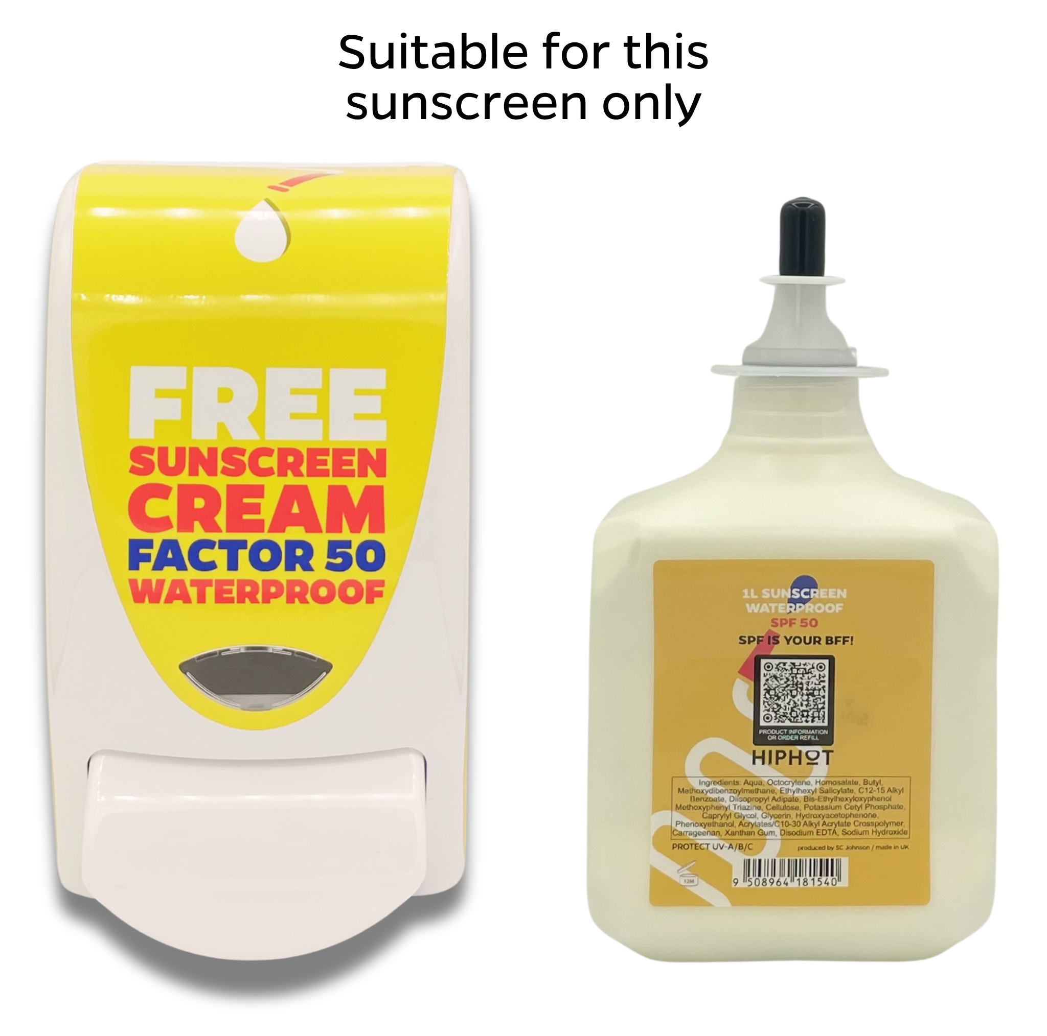 Sunscreen Dispenser Robust Design SPF 50 English Text - 8