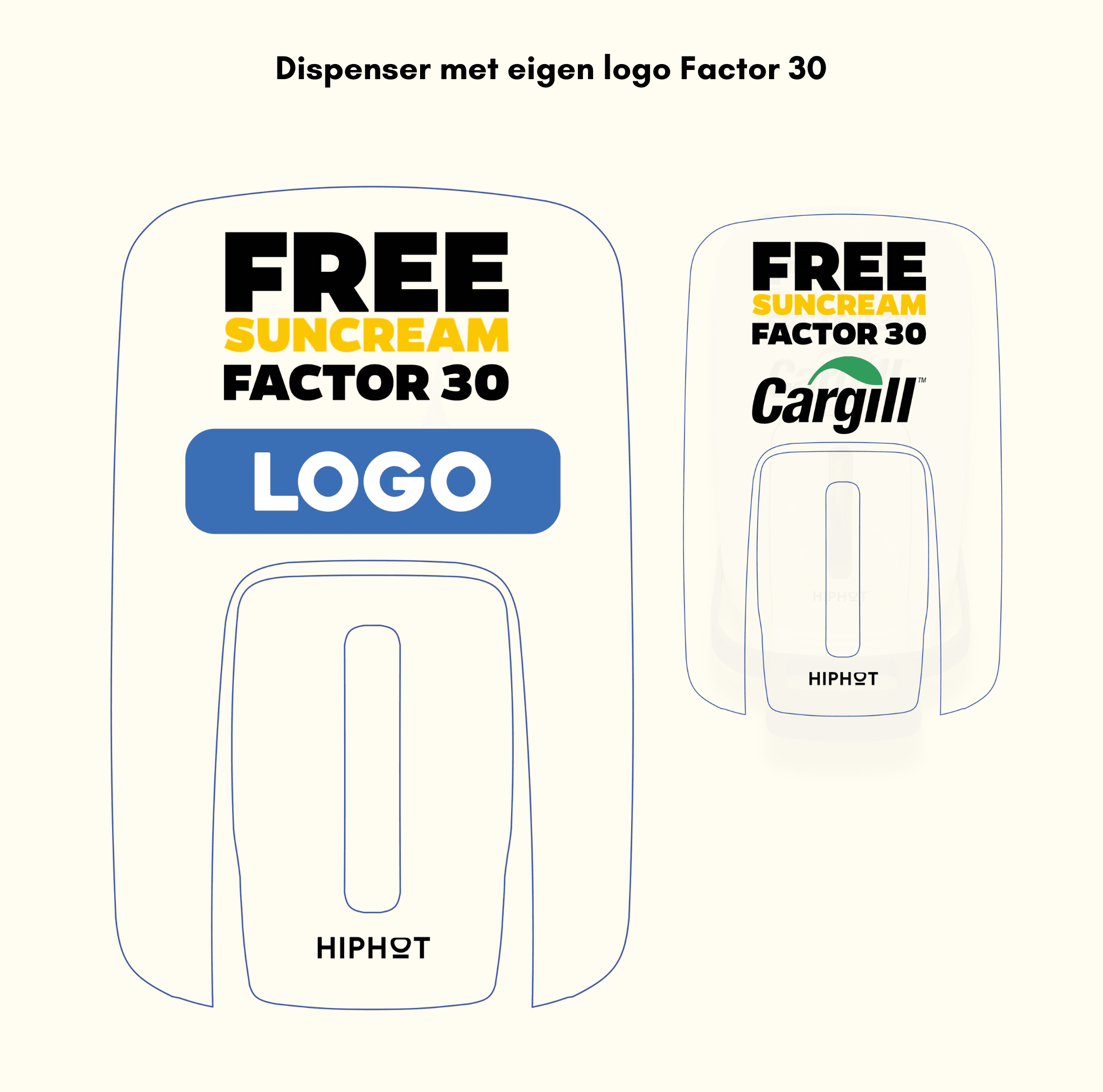 Sonnenschutzmittelspender mit individuellem Logo SPF 30