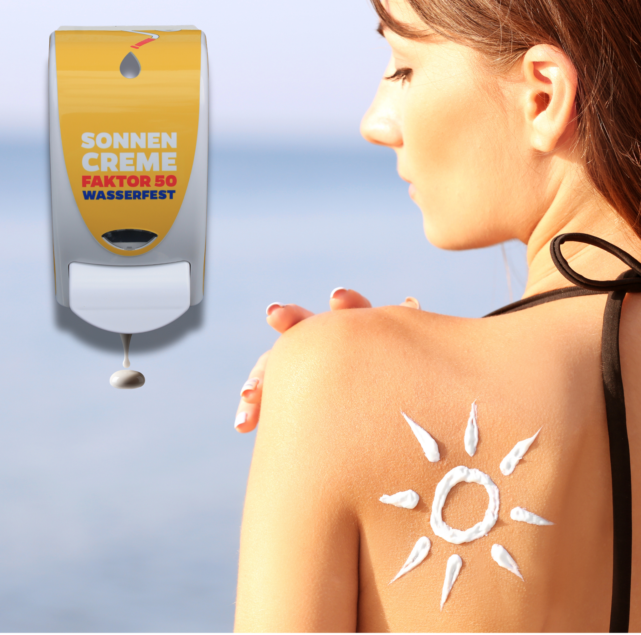 Sonnencreme-Spender SPF 50 deutscher Aufdruck - 2