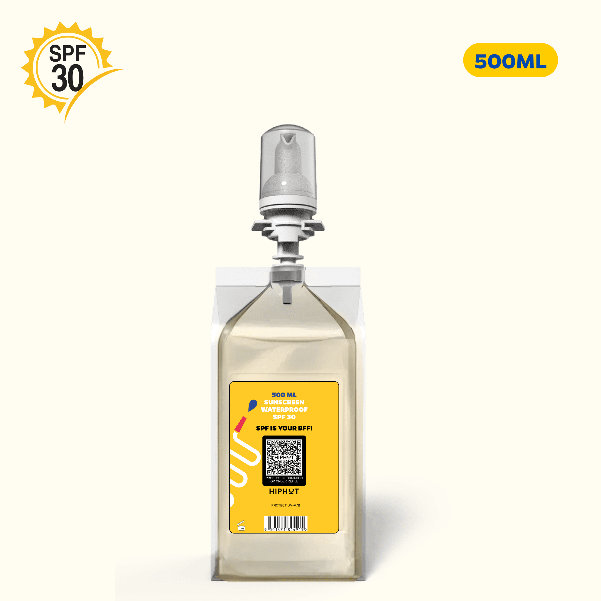 Sunscreen Refill 500ML SPF 30 Water Resistant for Dispenser