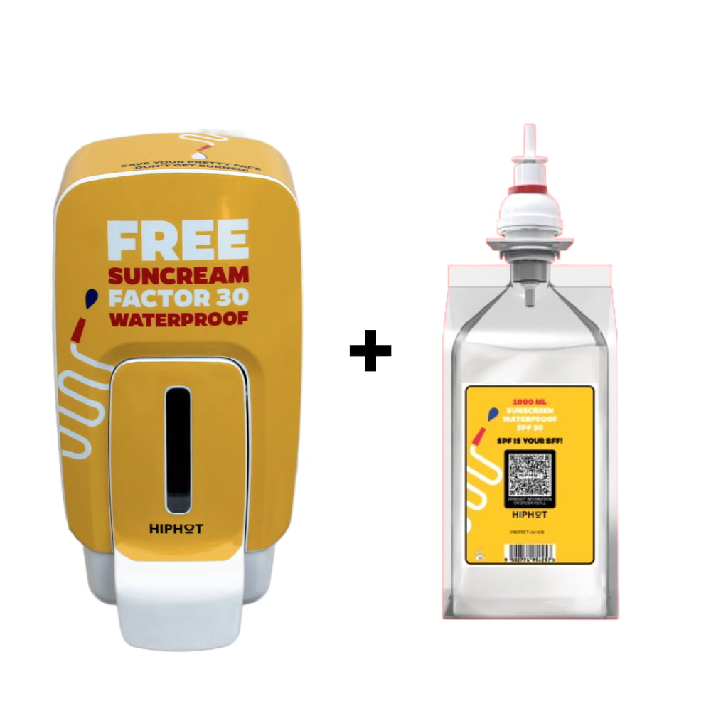 Sunscreen Dispenser with 1L SPF 30 Sun Cream