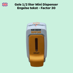 Sonnenschutzmittel SPF 30 Spender 500ml Gelb Englischer Text