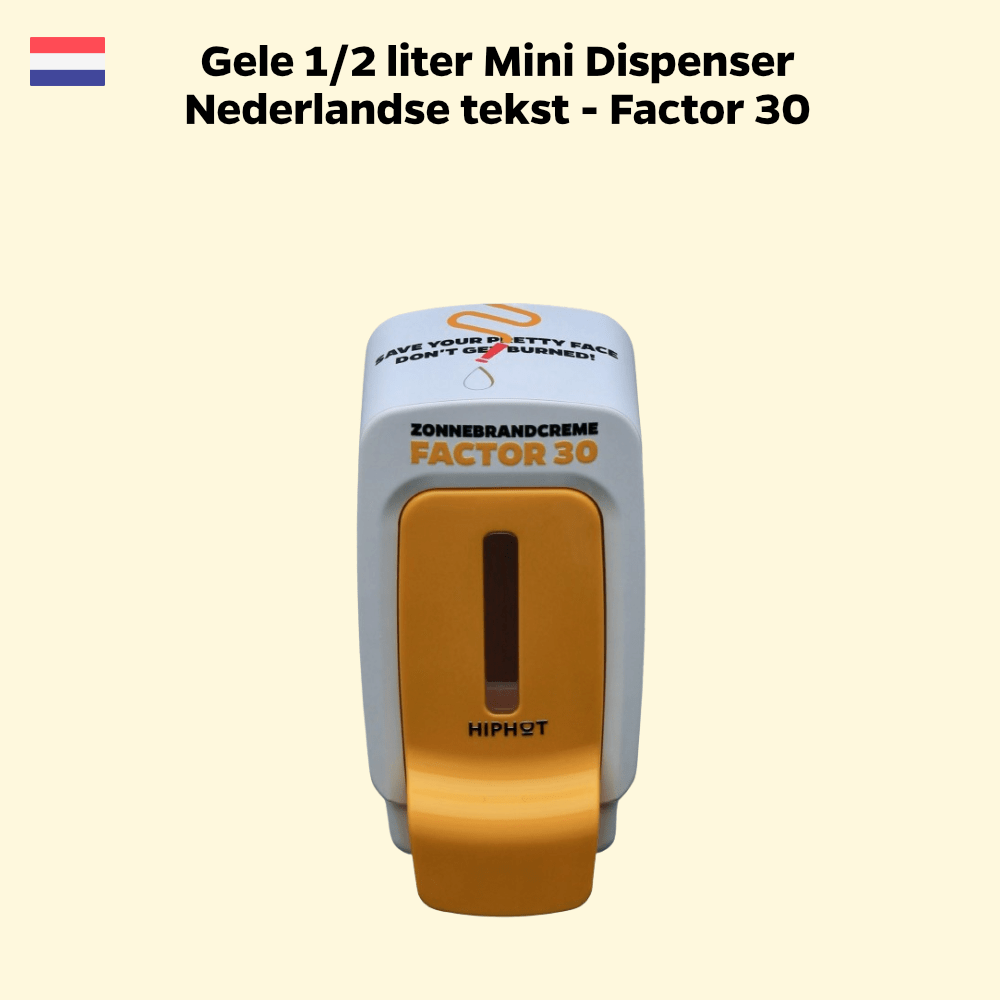 Sonnenschutzmittel SPF 30 Spender 500ml Gelb Niederländischer Text