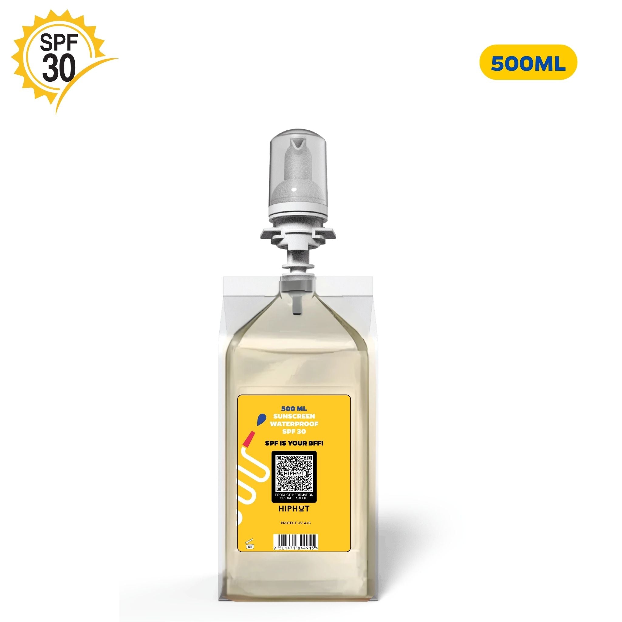 Sonnencreme-Nachfüllung 500 ml SPF 30 für HIPHOT Spender