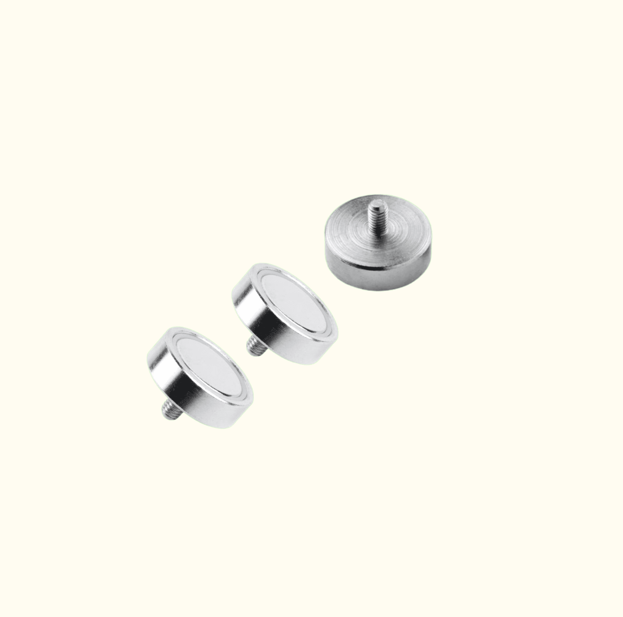 25mm Magnets with Rubber Caps Set of 3