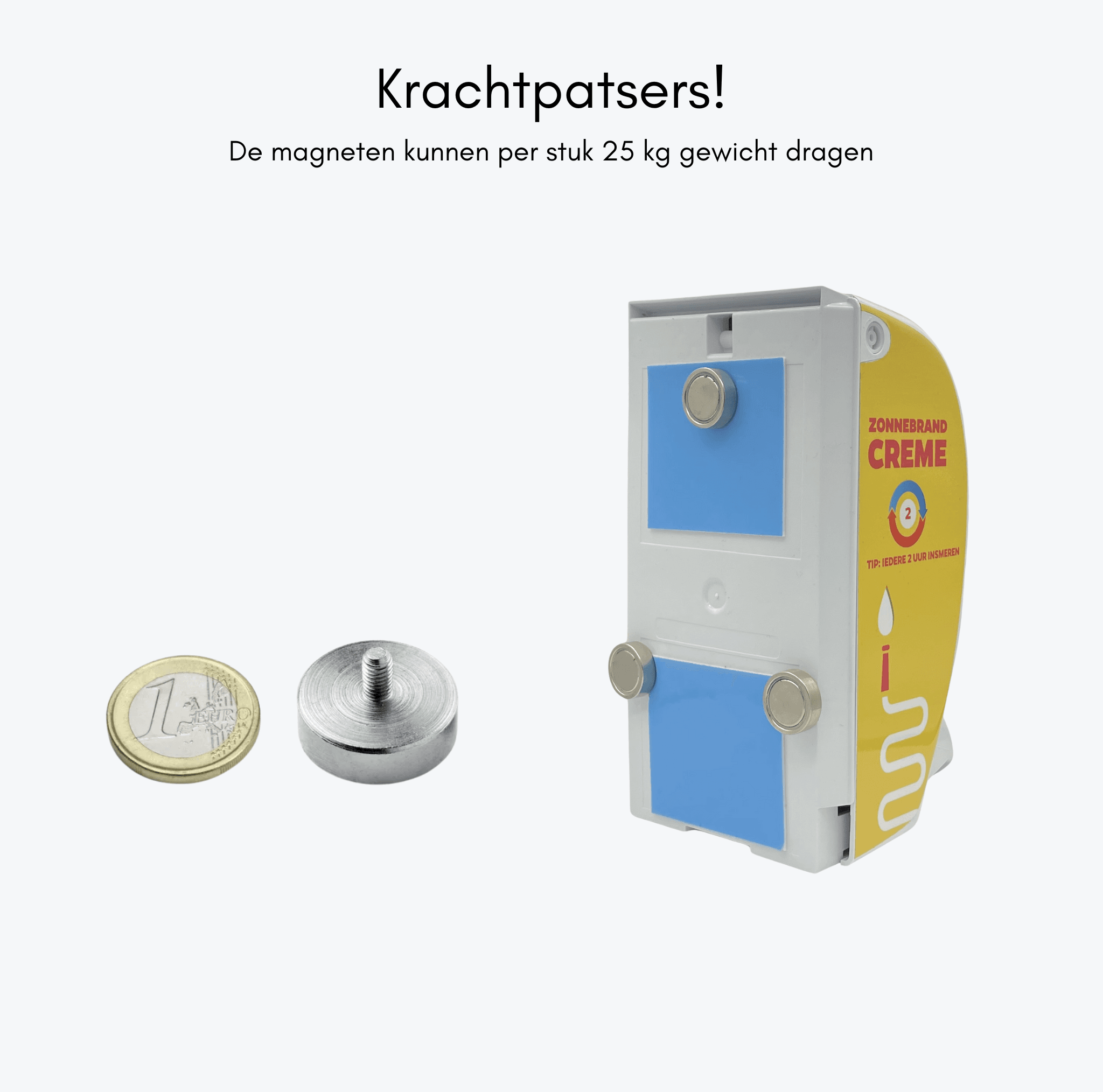 25mm Magnets with Rubber Caps Set of 3